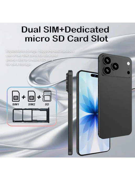 Смартфон Pro Max I17 Pro Max 22 ГБ, желтый, фото 5