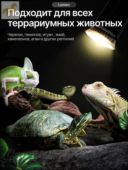 Качественный светильник в террариум для черепах, черный, фото 3