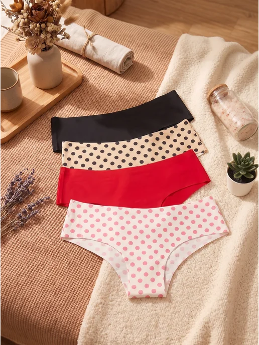 Бесшовные комфортные трусы-слипы, черный, фото 6