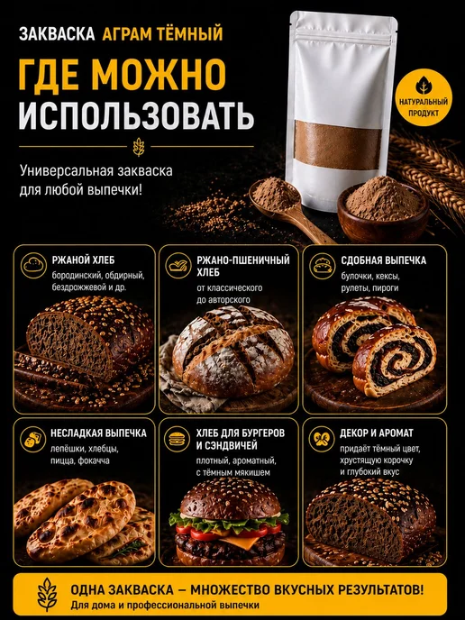 ПерецПерсик Закваска для хлеба Сухие активные Хлебопекарные, вариант, фото 4