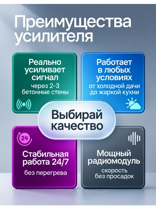 Расширитель Wi‑Fi, усилитель сигнала для роутера`, белый, фото 2