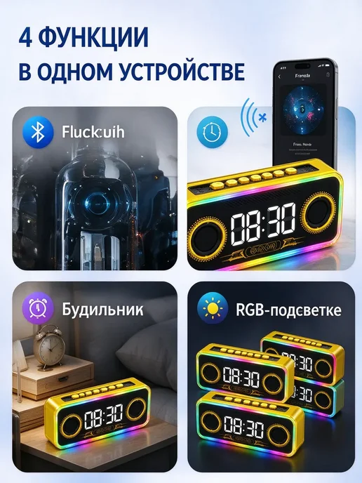 Franeda FD-B013 stereo speaker black, оранжевый, фото 7