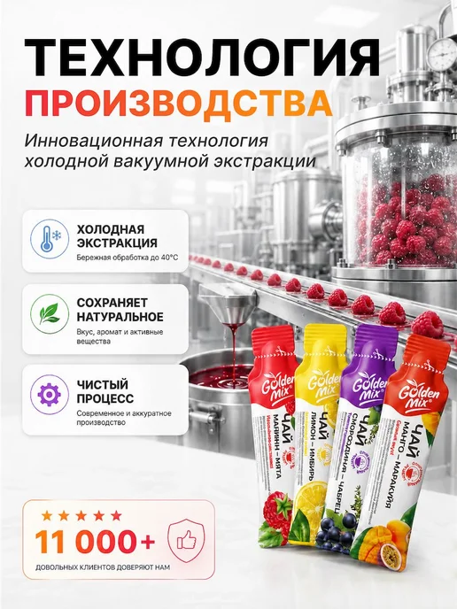 Фруктовый чай в стиках Golden Mix МангоМаракуйя, растворимый, вариант, фото 5