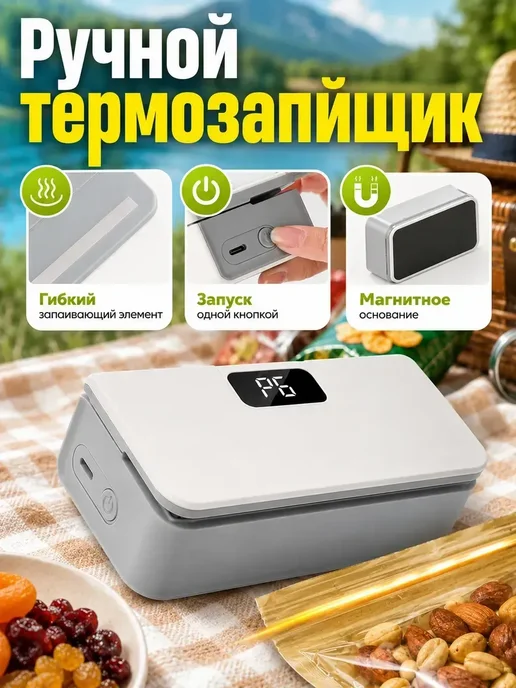 Ручной термозапайщик для пакетов, белый, белый, фото 2