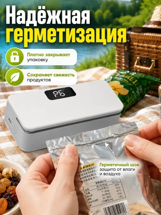 Ручной термозапайщик для пакетов, белый, белый, фото 4