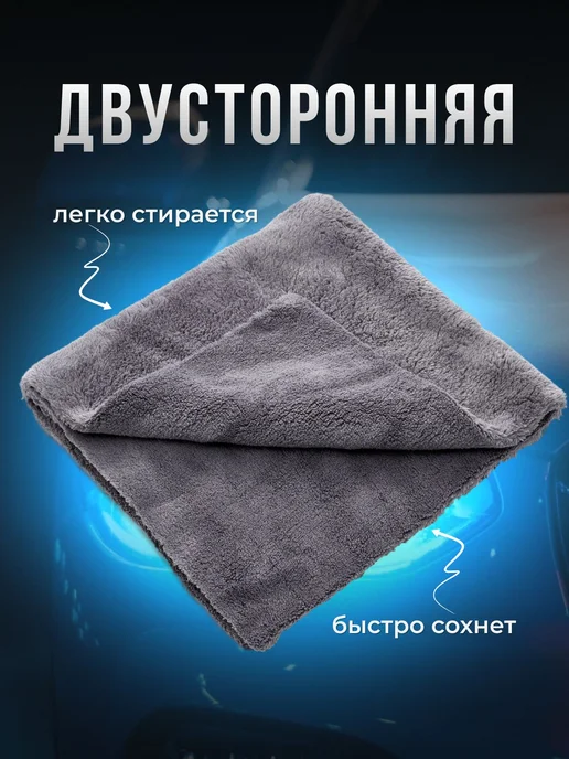 Микрофибра салфетка автомобильная, тряпка для машины 40х40 с, 40x40, фото 3