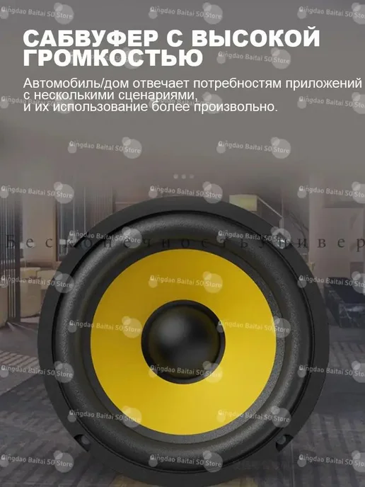 Пассивный автомобильный сабвуфер 16 см, вариант, фото 2