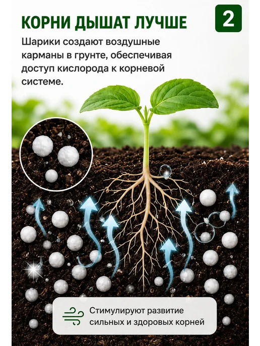 Пенопластовые шарики для грунта, 5л, 5 л, фото 2