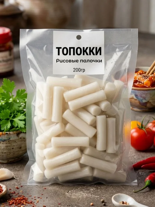 Рисовые палочки Токпокки Matamun без соуса 200гр, Корея, 200 г, фото 4