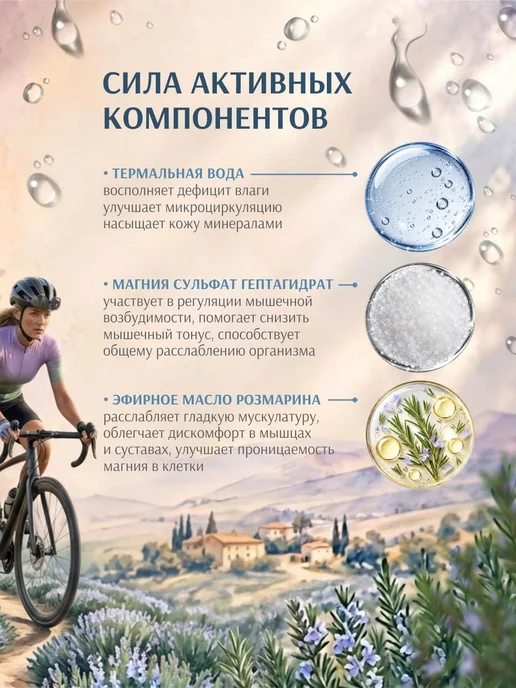 Термальный мист для тела с магнием и розмарином, увлажняющий, вариант, фото 3