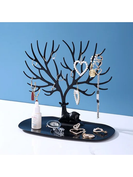 Черная кошка поднос для украшений, 3Dфигурка, органайзер для, черный