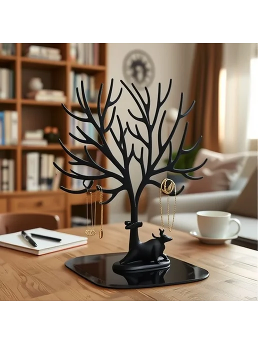 Черная кошка поднос для украшений, 3Dфигурка, органайзер для, черный, фото 2