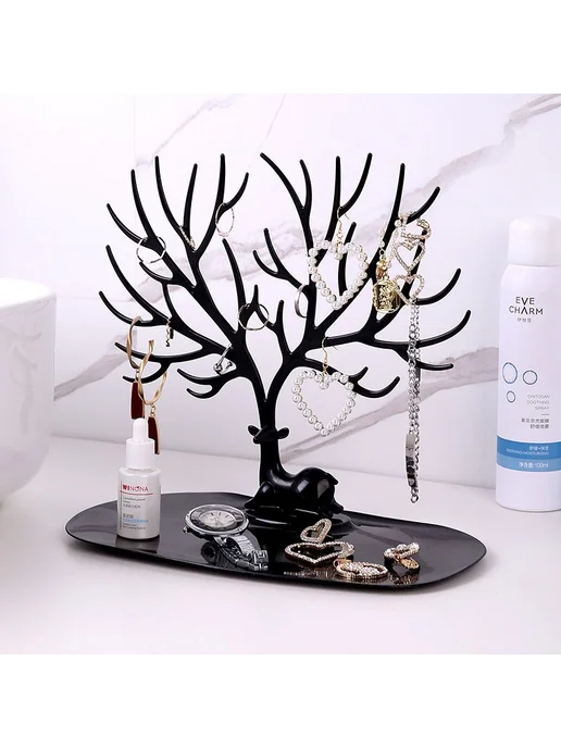 Черная кошка поднос для украшений, 3Dфигурка, органайзер для, черный, фото 4