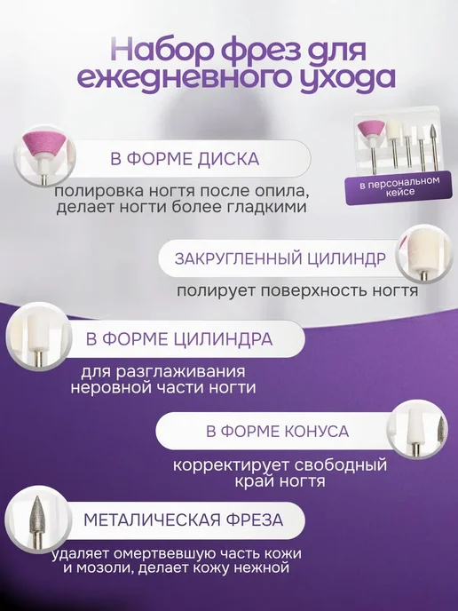 Аппарат для маникюра портативный с УФ лампой, вариант, фото 7