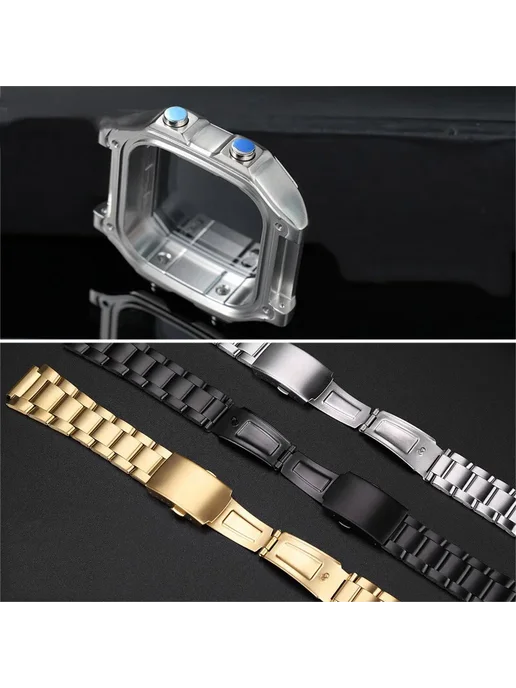 Zhenpinhan Ремешок для часов Casio AE1200 серебряный, серебристый, фото 7