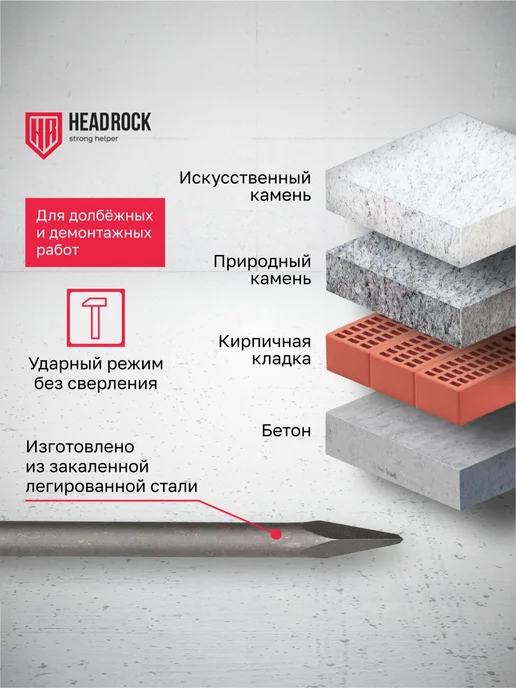 Пика SDS Max 18x280 мм для перфоратора долбежная, 18x280 мм, фото 2