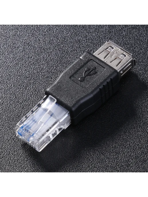 Ethernet RJ45 мужской – USB женский кабель для сети, вариант, фото 3