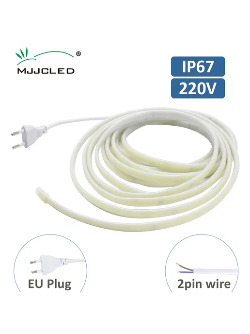 MJJCLED Светодиодная лента CW 220V IP67 4 м, 6 м, фото 2