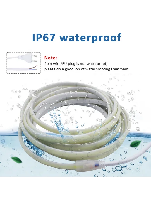 MJJCLED Светодиодная лента CW 220V IP67 4 м, 6 м, фото 5