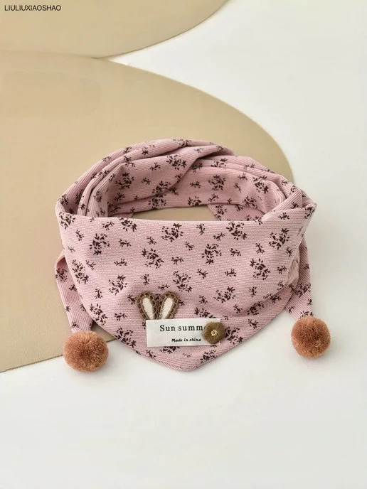 Манишка косынка розовый, розовый, фото 4