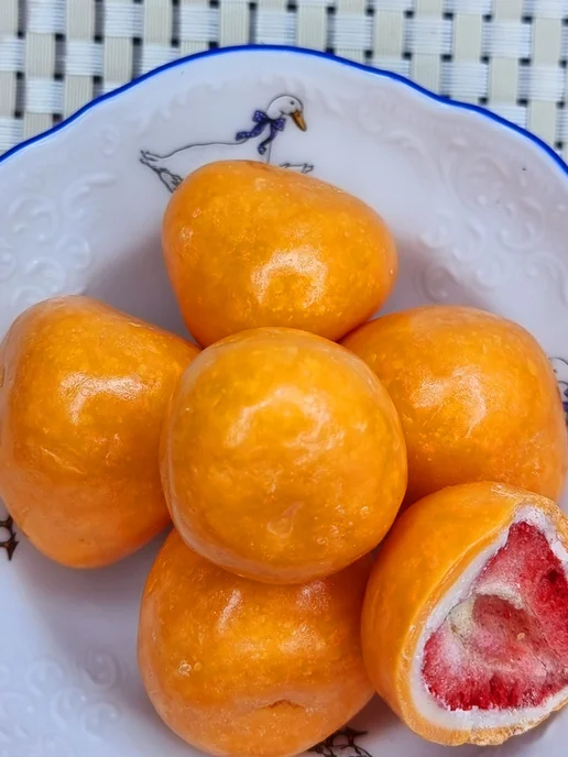 OrangeBerry клубника Natural драже клубника в белой глазури, вариант, фото 3