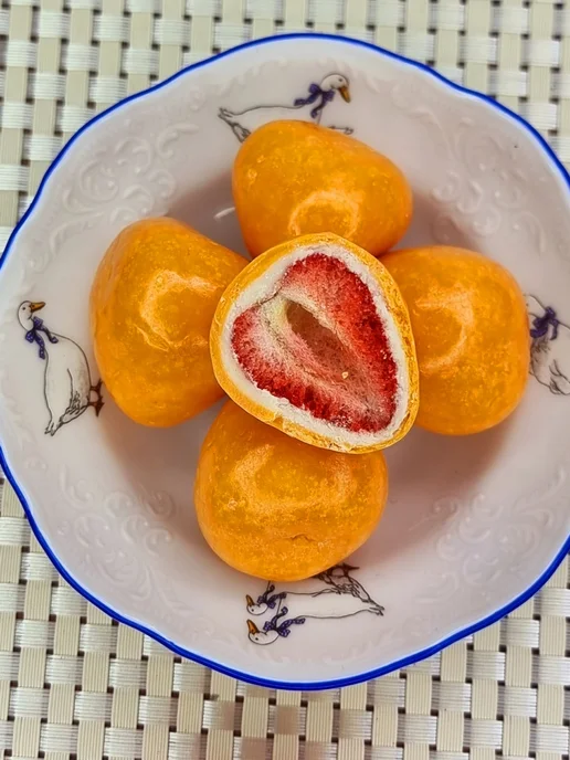 OrangeBerry клубника Natural драже клубника в белой глазури, вариант, фото 4