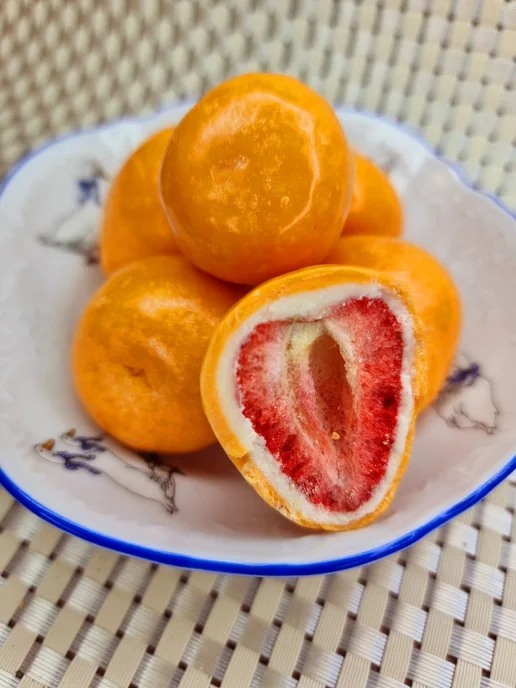 OrangeBerry клубника Natural драже клубника в белой глазури, вариант, фото 7