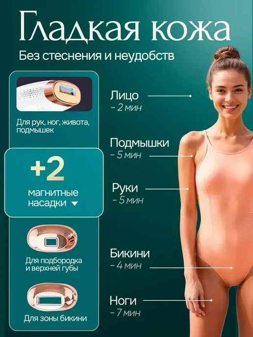 Фотоэпилятор профессиональный лазерный, розовый, фото 2