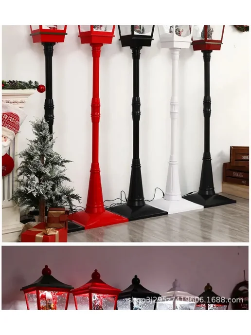 Новогодний фонарь декоративный со снегом,1.6m, вариант, фото 6