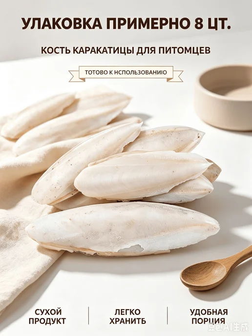 Сепия натуральная для птиц, грызунов и рептилий, 10 шт, 10 шт, фото 2