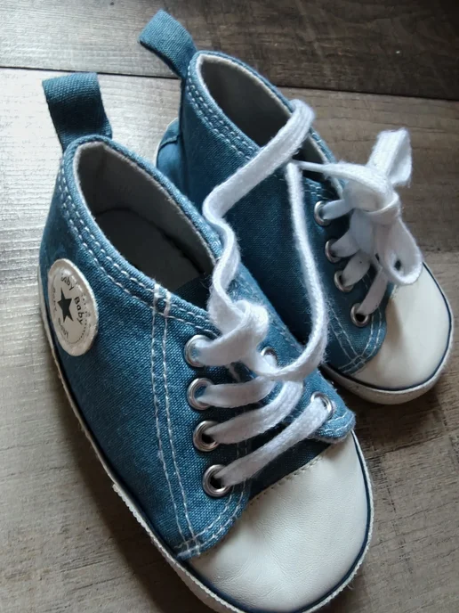 STYLE.baby Кеды пинетки для новорожденных, голубой