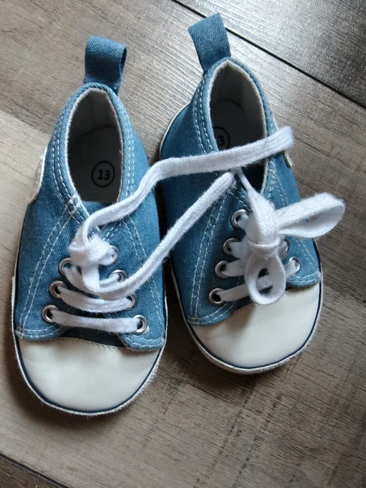 STYLE.baby Кеды пинетки для новорожденных, голубой, фото 2