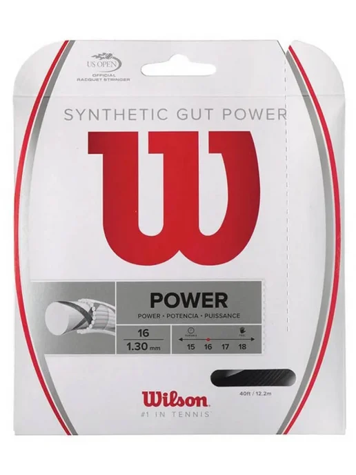 Wilson Струна для тенниса Synthetic Gut Power 12м, черная, 1.30, 12 м, фото 2