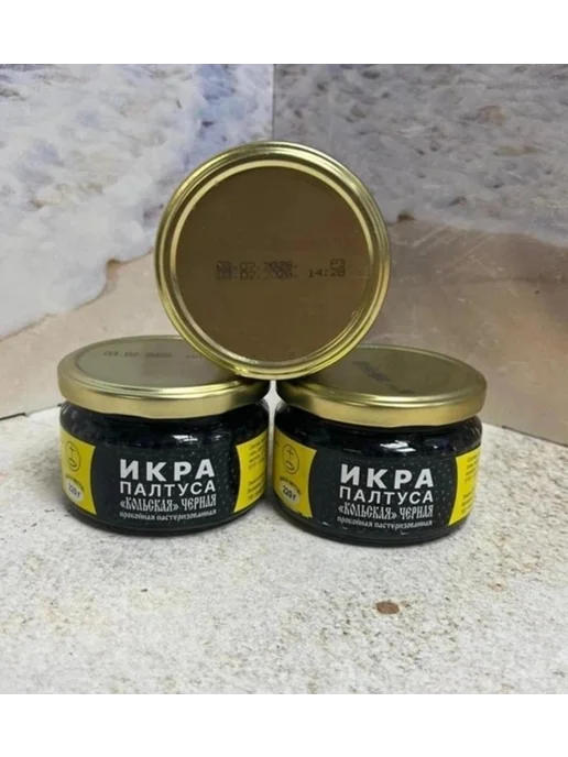 Икра 2 банки Икра палтуса зернистая 2х220 г, 2x220, 220 г, фото 2