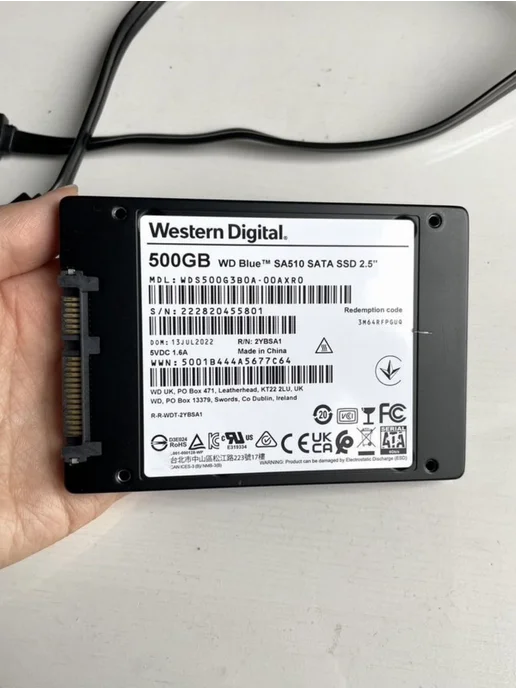 WD Внутренний SSD диск 500Gb SA510 для ПК и ноутбука, 500 ГБ, фото 3