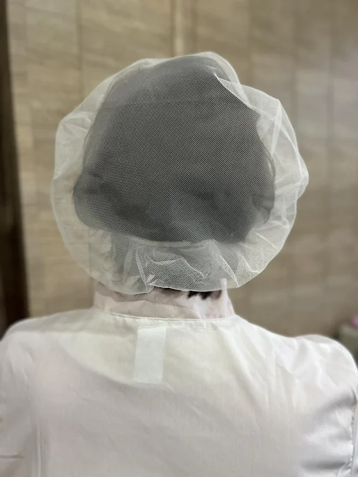 Белая сетчатая шапочка универсального размера, белый, фото 3
