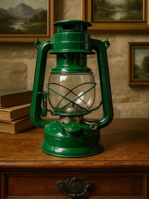 Керосиновая лампа настоящая со стеклом летучая мышь СССР, вариант, фото 2
