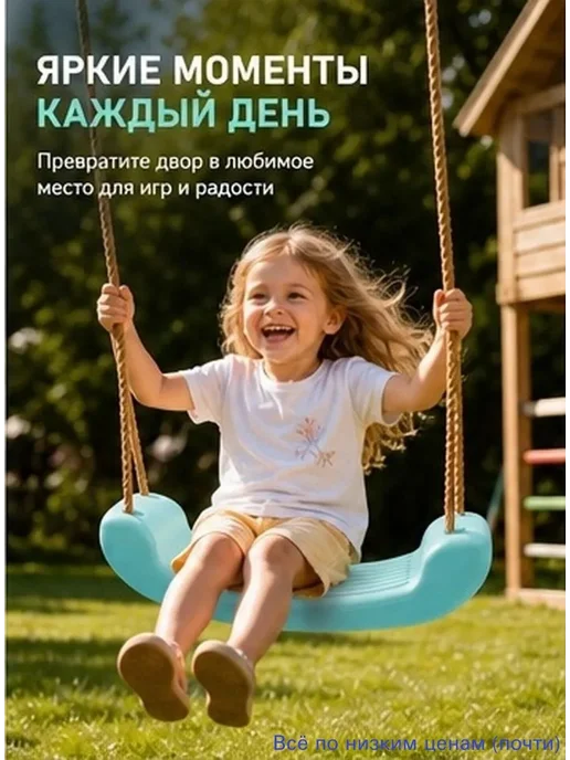 Качели детские пластиковые, вариант, фото 2