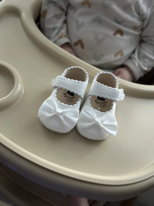 KidLuxe Пинетки для девочки, белый, фото 2