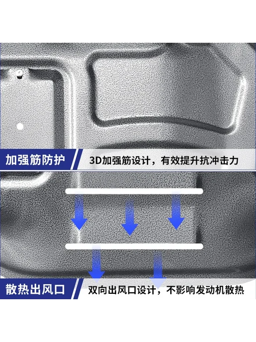 Защитная пластина шасси Byd Yuan Plus, нижняя защита аккумул, вариант, фото 3