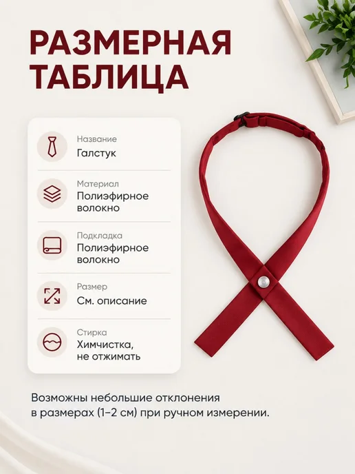 Селтум Бордовый галстук-бабочка в японском стиле для школьников, красный, фото 7