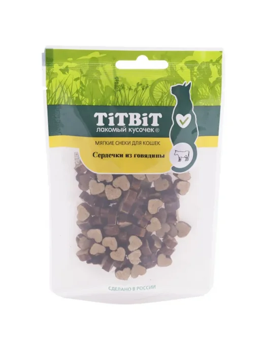 Titbit Лакомый кусочек, сердечки из говядины 40 г, 40 г, фото 2