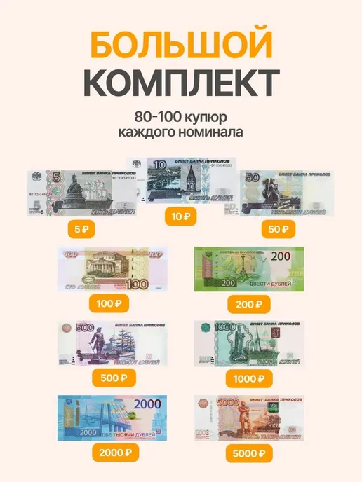 Сувенирные фальшивые деньги Банкноты, вариант, фото 2