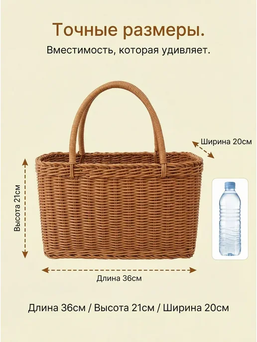Корзина для пикника из искусственного ротанга, вариант, фото 6