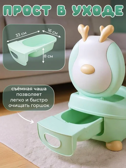 Горшок детский с крышкой и съемной чашей, вариант, фото 3