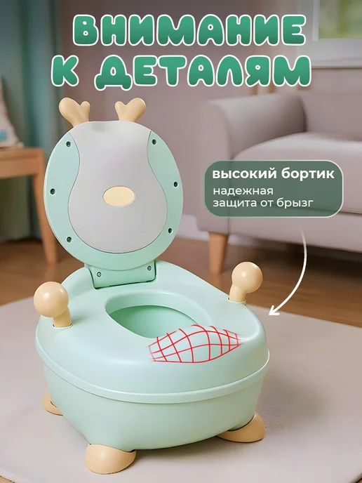 Горшок детский с крышкой и съемной чашей, вариант, фото 4
