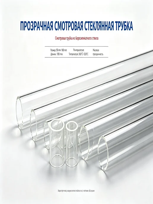 Стеклянная трубка для контроля уровня жидкости 55×100×5 мм, 55x100x5 мм, фото 6
