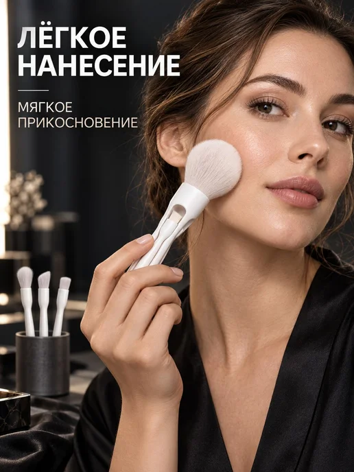 Ronshadow Набор кистей для макияжа 4 в1, вариант, фото 5
