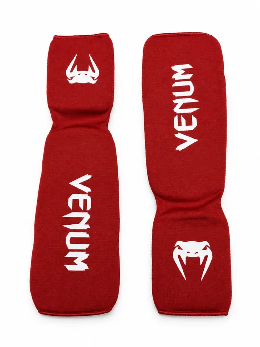 Venum шингарды, щитки, футы для ног, красный, фото 2