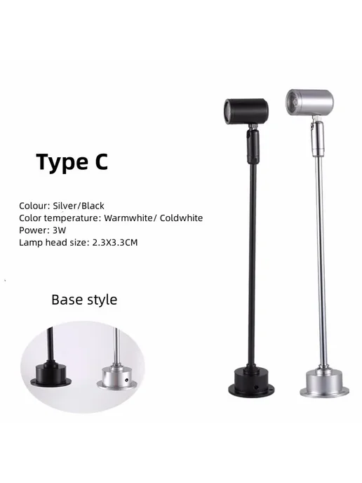 DATEIYOU LED светильники для витрин 3Вт Black Warmwhite, Typ, 3 Вт, фото 4